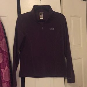 Women’s maroon North Face high neck sweater